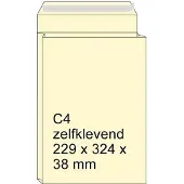 Diversen Zakenvelop met balg crème 229 x 324 x 38 mm - C4 zelfklevend (125 stuks)