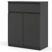 Ebuy24 Nada kast 2 deuren en 1 lade mat zwart.