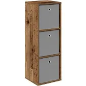 vidaXL Dressoir met lade Oudhout 35 x 32 x 99,5 cm