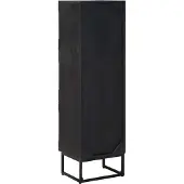 vidaXL Hoge kast, zwart, 35 x 30 x 120 cm