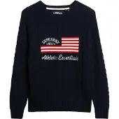 Superdry Trui marine / rood / wit