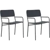vidaXL Tuinstoelen 2 pcs Antraciet 51 x 55 x 81 cm Staal