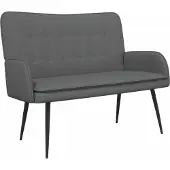vidaXL 2-Zits Sofa Donkergrijs 115 x 61 x 87 cm Stof