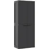 vidaXL Tuinkast 65x37x165 cm polypropeen zwart