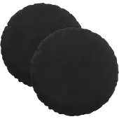 vidaXL Zitkussens 2 pcs Fluweel Zwart Ø30 x 13 cm