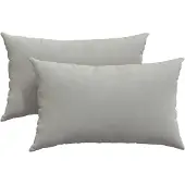 vidaXL Zitkussens 2 st Stof Lichtgrijs 50 x 30 cm