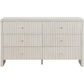Vente-unique Ladekast 6 laden - MDF - Beige en goud - MIRENALO