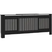 vidaXL Radiatorombouw 205 cm bewerkt hout zwart