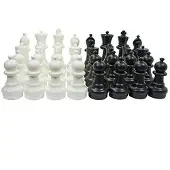 Ubergames Tuin Schaken - 20 cm, mat van 140x140 cm - Kunststof