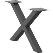 vidaXL Salontafelpoten 2 st X-vormig 60x(30-31) cm staal antraciet