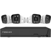 Foscam FNA 108 E B4 2T (zwart/wit, FNA108E 8-kanaals NVR, 4x V8EP camera)