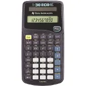 Texas Instruments Wetenschappelijke rekenmachine - - TI-30 ECO RS - LCD-scherm - Zonne-energie - Zwarte kleur