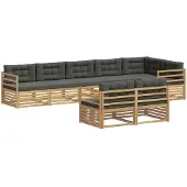 vidaXL Buiten bank set 8 st Wit en antracietkleurig Polyester