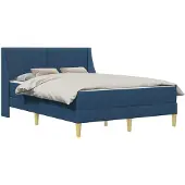 vidaXL Bedframe met matras met hoofdeinde Polyester