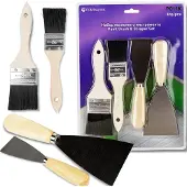 PROLECH - Schildergereedschapsset - 2 Pincelen - 2 Spatels - Houten Handvat