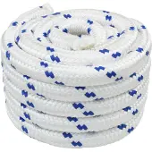 vidaXL Boottouw 5 mm 5 m Wit en Blauw