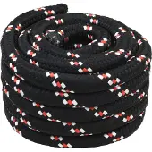 vidaXL Boottouw 5 mm 25 m Zwart en Rood