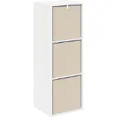 vidaXL Dressoir met lades, wit, 35 x 32 x 99,5 cm