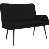 vidaXL 2-Zits Sofa Zwart 115 x 61 x 87 cm Stof