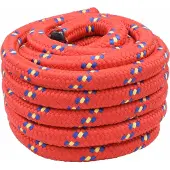 vidaXL Boottouw 5 mm 25 m Rood