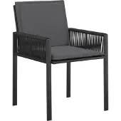 vidaXL Tuinstoelen 2 pcs Zwart en Donker Grijs poly rattan