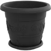 vidaXL Plantenpotten 6 st Zwart Ø 30 x 25 cm Kunststof