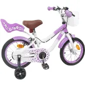 vidaXL Kinderfiets Met Zijwieltjes 12 Inch voor 2-4 jaar oud Paars