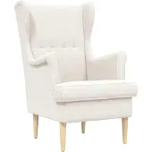 vidaXL Fauteuil Crèmekleurig Bouclé