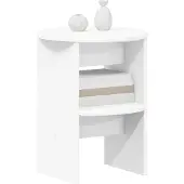 vidaXL Zijtafel, wit, Ø40 x 50 cm, houtvezel