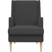 vidaXL Fauteuil Donkergrijs Bouclé