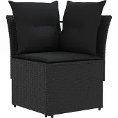 vidaXL Meubelsets 8 st Zwart PE Riet