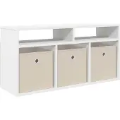 vidaXL Laagkast met lade Wit 87 x 27,5 x 43 cm