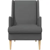 vidaXL Fauteuil Donkergrijs Stof