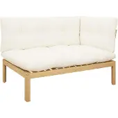 vidaXL Tuinpallet Sofa Eenheden 2 Stuk Lichtbruin en Crème Wit