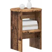 vidaXL Bijzetkast Oudhout Ø40 x 50 cm Geconstrueerd hout