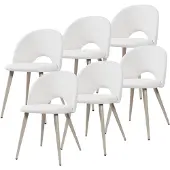En.casa Eetkamerstoelen Karijo set van 6 stof 77x50x55 cm beige []