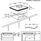 Electrolux LIT60336C, Zwart, Inbouw, Inductiekookplaat met zones, 3 zones, 3 zones, Milde warmte