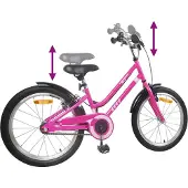 vidaXL Kinderfiets 22 Inch voor 7-12 jaar oud Roze Zwart