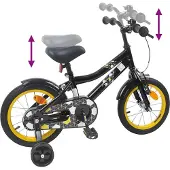 vidaXL Kinderfiets 16 Inch voor 4-6 jaar oud Zwart