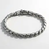 Cavill - Zilveren Armband 925 Sterling Zilver - Handgemaakte Luxe Bali Barong Armband - Gevlochten Design - Stijlvol & Robuust - 20,5 cm