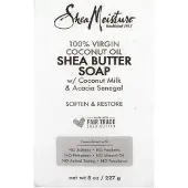 Shea Moisture , 100% Pure Virgin Kokosolie Shea Butter Zeep, 8 oz (227 g)