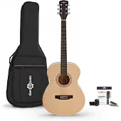 Gear4Music Elektro-akoestische Studiegitaar & Accessoireset van Natuurlijk