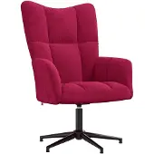 vidaXL Relaxstoel fluweel wijnrood