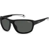 Polaroid Rechthoek Unisex Mat Zwart Grijs Gepolariseerd Hoog Contrast PLD 7049/S