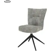 Tower Living Stoel Bardi Stof Haga 9 Silver (draaibaar)