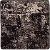 vidaXL Tapijt Runner MARSA Zwart en Wit 100 x 100 cm Polyester en PVC