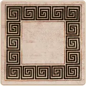 vidaXL Tapijt Runner MARSA Zwart 100 x 100 cm Polyester en PVC