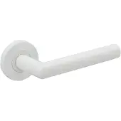 Intergriff Deurkruk Amari rond 20mm haaks op rozet mat wit PVD gecoat