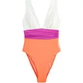 Next Badpak donkeroranje / fuchsia / rosa / wit