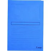 Exacompta 4x FOREVER Pak van 100 venstermappen 120g/m2 - 22x31cm voor A4 - Fel blauw - 50102E